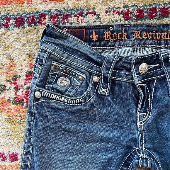 Rock Revival Jen Rhinestone Stud Bootcut Jeans - Picture 3 of 12